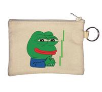 Funny Stock Trader Pepe The Frog Meme Art Portachiavi Portamonete Beige