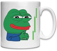 Funny Stock Trader Pepe The Frog Meme Art Tazza in ceramica bianca bianca