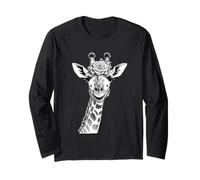 Funny Summer Giraffe Animal Zoo And Safari Maglia a Manica