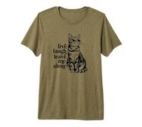 Funny Sunglasses Live Laugh Leave Me Alone Tabby Cat Lover Maglietta Premium