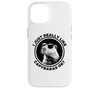 Funny Sunglasses Logo Lover I Just Really Like Capybaras Ok Custodia per iPhone 14