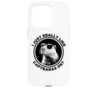 Funny Sunglasses Logo Lover I Just Really Like Capybaras Ok Custodia per iPhone 15 Pro