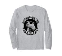 Funny Sunglasses Logo Lover I Just Really Like Capybaras Ok Maglia a Manica