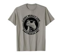 Funny Sunglasses Logo Lover I Just Really Like Capybaras Ok Maglietta