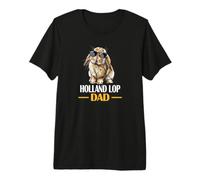 Funny Sunglasses Mini Holland Lop Dad Bunny Rabbit Lover Maglietta Premium