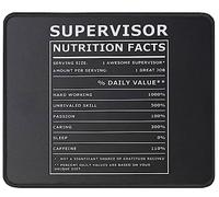 Funny Supervisor Nutritional Facts Tappetino Mouse Liscio Mousemat Lavabile Tappetini per Il Mouse per Laptop Gioco Ufficio 25X30Cm