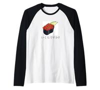 Funny Sushi Design Ikura Salmon Roe Sushi Quanto Costa? Maglia con Maniche Raglan