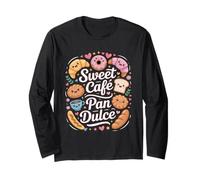 Funny Sweet Cafe Pan Dulce Bakery Personaggi Maglia a Manica
