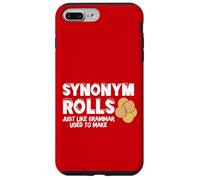 Funny Synonym Rolls Graphic Grammar Teacher Pun Custodia per iPhone 7 Plus/8 Plus