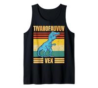 Funny T Rex Dinosaur Cartoon Retro Speech Gag Canotta