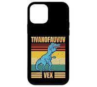 Funny T Rex Dinosaur Cartoon Retro Speech Gag Custodia per iPhone 12 mini