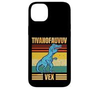 Funny T Rex Dinosaur Cartoon Retro Speech Gag Custodia per iPhone 14 Plus