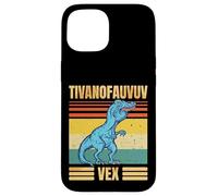 Funny T Rex Dinosaur Cartoon Retro Speech Gag Custodia per iPhone 15