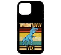 Funny T Rex Dinosaur Cartoon Retro Speech Gag Custodia per iPhone 16 Pro Max