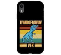 Funny T Rex Dinosaur Cartoon Retro Speech Gag Custodia per iPhone XR