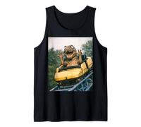 Funny T-Rex Roller Coaster Meme Silly Graphic Dino Canotta