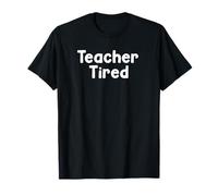 Funny Teacher Humor Design Teacher Tired School Energy Maglietta