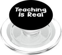 Funny Teacher Humor Design Teaching Is Real School Energy PopSockets PopGrip per MagSafe