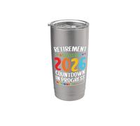 Funny Teacher Retirement Class Of 2026 Countdown In Progress Bicchiere termico in acciaio inox doppia parete