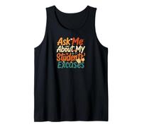 Funny Teacher Student Excuses Retro School Design Canotta