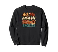 Funny Teacher Student Excuses Retro School Design Felpa