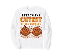 Funny Teacher Thanksgiving I Teach The Cutest Little Turkeys Felpa