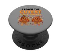 Funny Teacher Thanksgiving I Teach The Cutest Little Turkeys PopSockets PopGrip Adesivo
