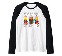 Funny Teaching with My Gnomies 100 Days of School Gnomes Maglia con Maniche Raglan