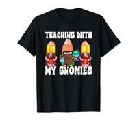 Funny Teaching with My Gnomies 100 Days of School Gnomes Maglietta