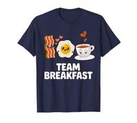 Funny Team Breakfast Coffee Eggs Bacon Design Maglietta