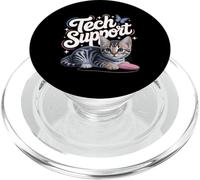 Funny Tech Support Cute Cat Ironic IT PopSockets PopGrip per MagSafe