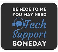 Funny Tech Support Tappetino Scrivania Portatile Mouse Pad Piccolo Tappetino per Mouse for Laptop Pc Gaming 25X30Cm
