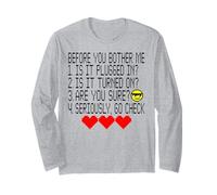 Funny Technical Technology Support Nerd Tech Programmer Maglia a Manica