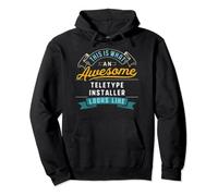Funny Teletype Installatore Awesome Lavoro Professione Felpa con Cappuccio