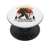 Funny Tennessee Hiking Sasquatch Bigfoot, Hiking & Camping PopSockets PopGrip Adesivo