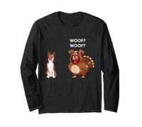 Funny Thanksgiving Basenji And Turkey Maglia a Manica