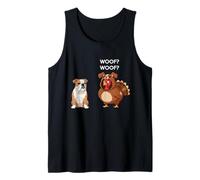 Funny Thanksgiving Bulldog And Turkey Canotta