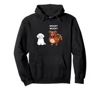 Funny Thanksgiving Coton de Tulear And Turkey Felpa con Cappuccio