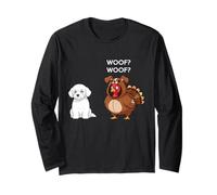 Funny Thanksgiving Coton de Tulear And Turkey Maglia a Manica