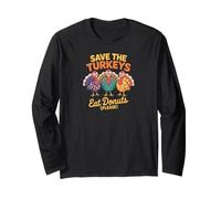 Funny Thanksgiving Day Gobble Gobble Fall Turkey Day Bird Maglia a Manica