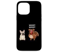 Funny Thanksgiving French Bulldog and Turkey Custodia per iPhone 13 Pro Max