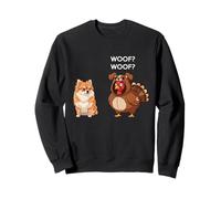 Funny Thanksgiving Pomeranian And Turkey Felpa