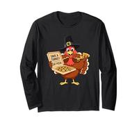 Funny Thanksgiving Save a Turkey Eat Pizza Maglia a Manica