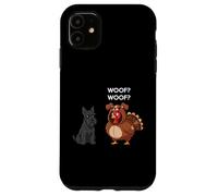 Funny Thanksgiving Scottish Terrier and Turkey Custodia per iPhone 11