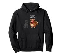 Funny Thanksgiving Scottish Terrier And Turkey Felpa con Cappuccio