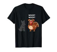 Funny Thanksgiving Scottish Terrier And Turkey Maglietta