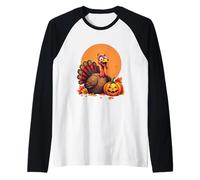 Funny Thanksgiving Turkey Thanksgiving Maglia con Maniche Raglan