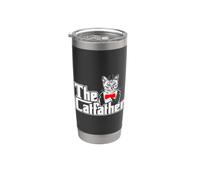 Funny The Catfather Kitten Dad Summer Gift For Pet Lovers Bicchiere termico in acciaio inox doppia parete