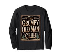 Funny The Grumpy Old Man Club, Divertente Design a Forma di Cactus per Gli Uomini Maglia a Manica