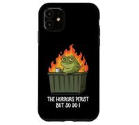 Funny The Horrors Persist But So Do I Japanese Kawaii Frog Custodia per iPhone 11